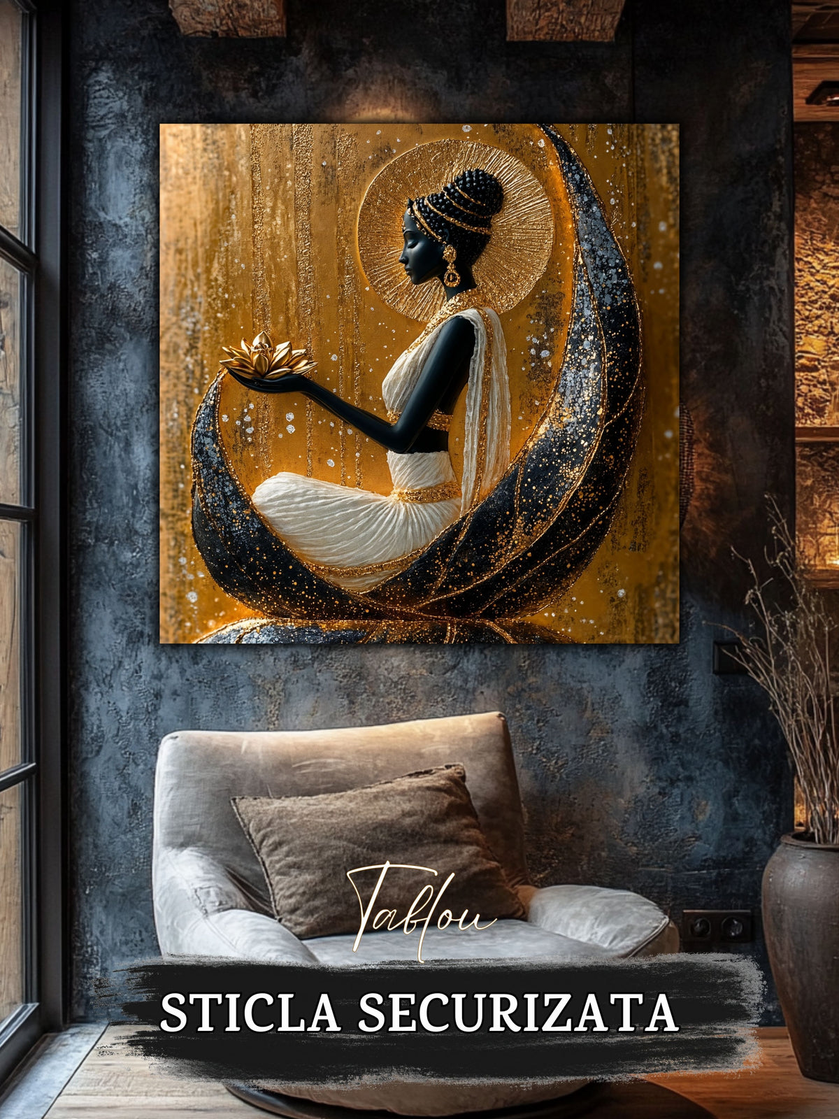 Tablou Sticla Securizata - Inner Lotus - 01