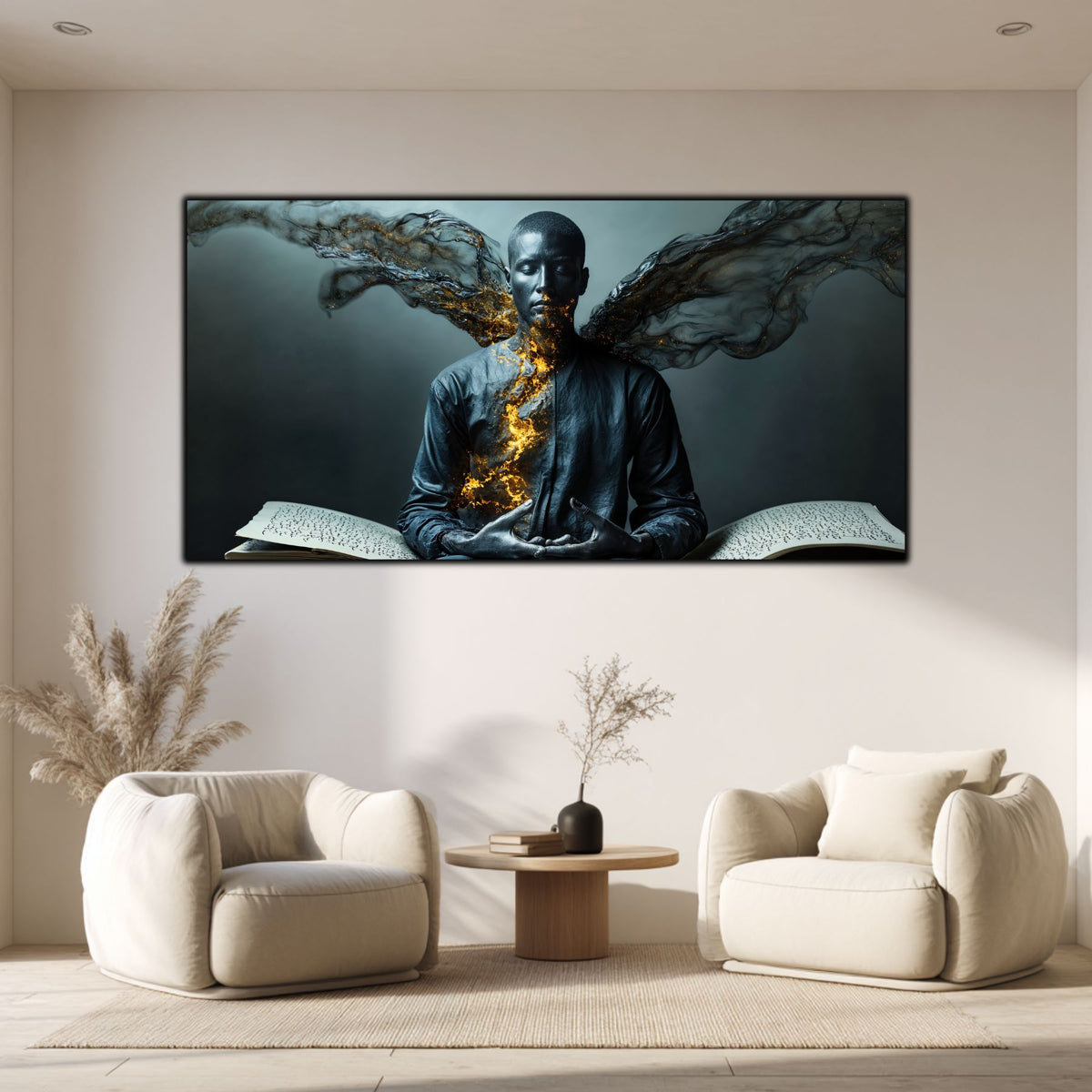Tablou pentru living – Ashen Presence | Sacred Stillness