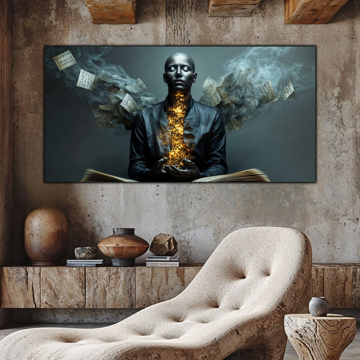 Tablou pentru living – Pages of Silence | Sacred Stillness