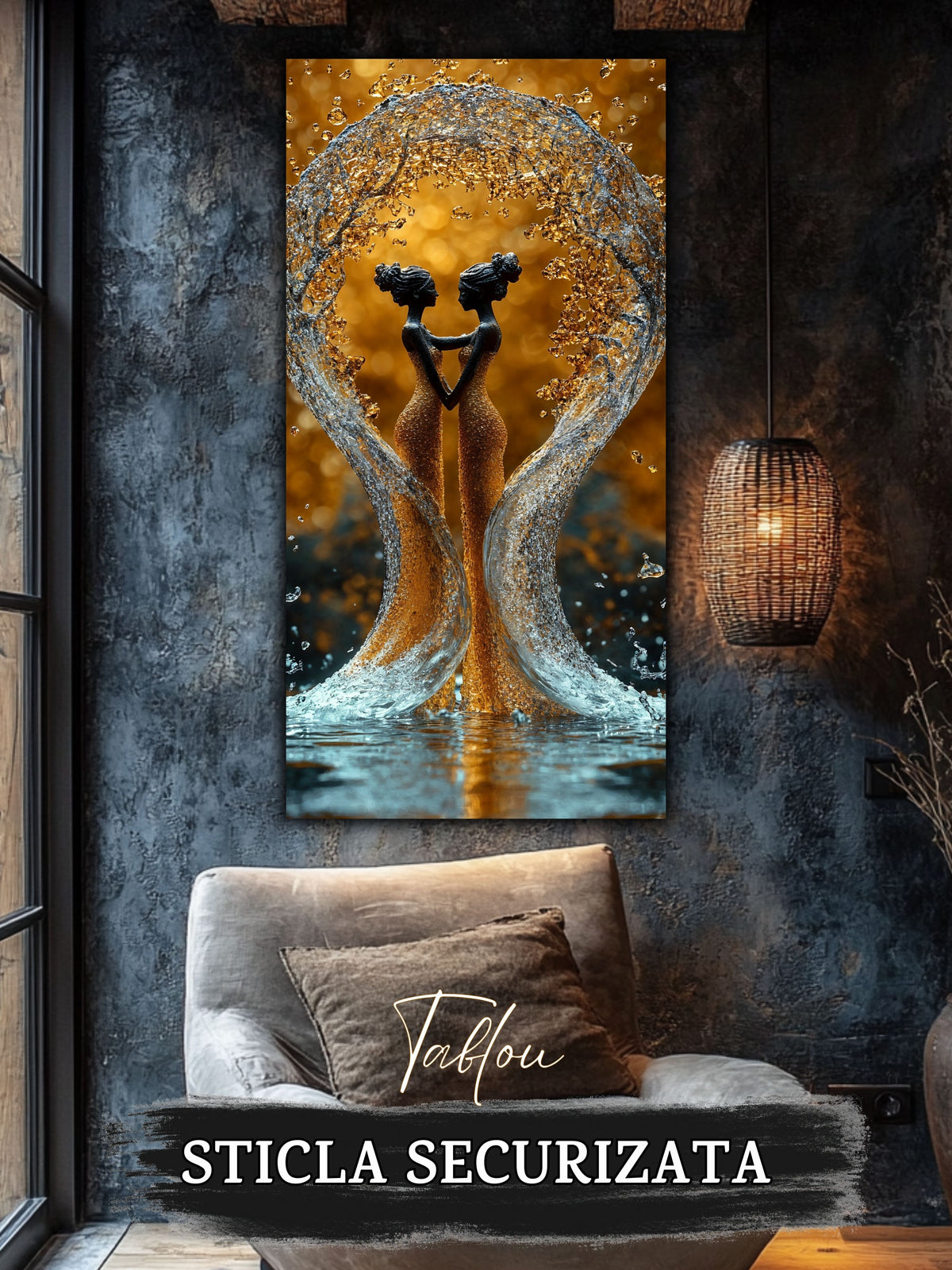 Tablou Sticla Securizata - Twisted Dream - 46