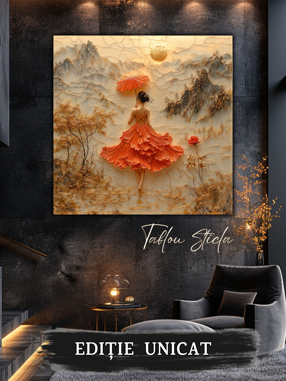 Tablou pentru sufragerie – The Gold Within | Fragments of Becoming