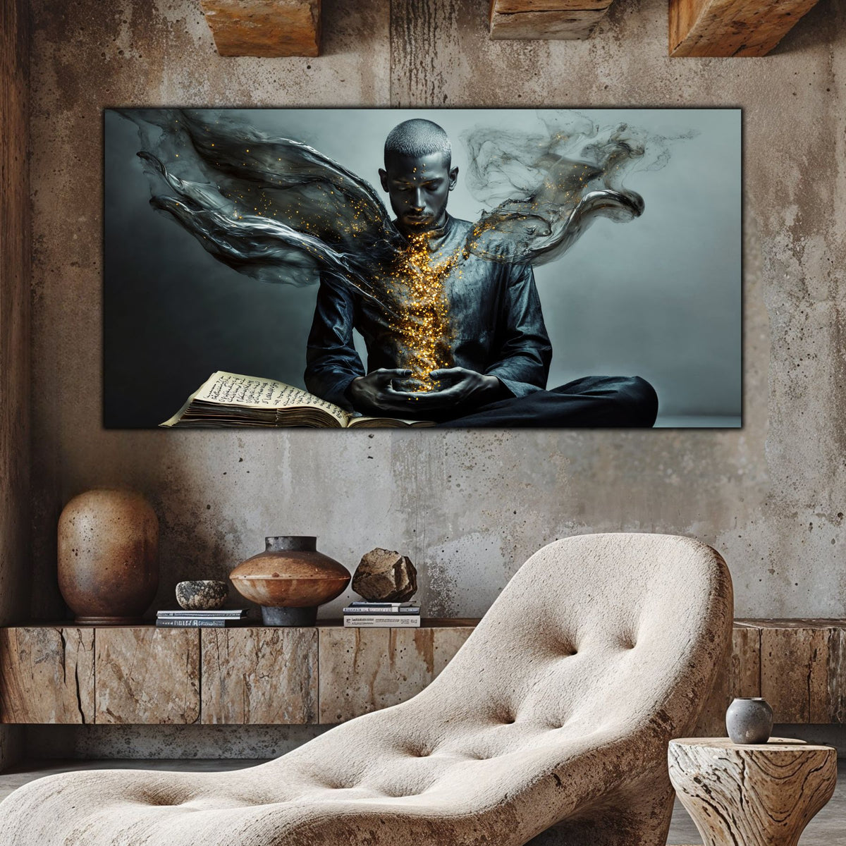 Tablou pentru living – The Gold That Remains | Sacred Stillness