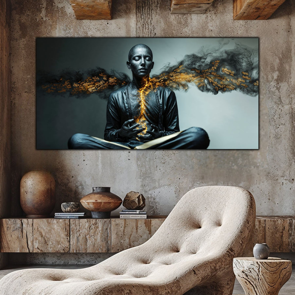 Tablou pentru living – The Silent Script | Sacred Stillness