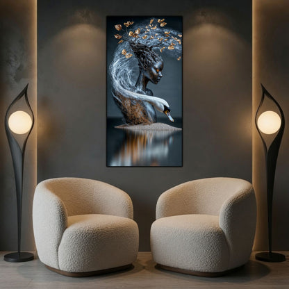 Tablou pentru sufragerie modernă Ethereal Memory, potrivit unui decor minimalist cu influențe organice și design contemporan