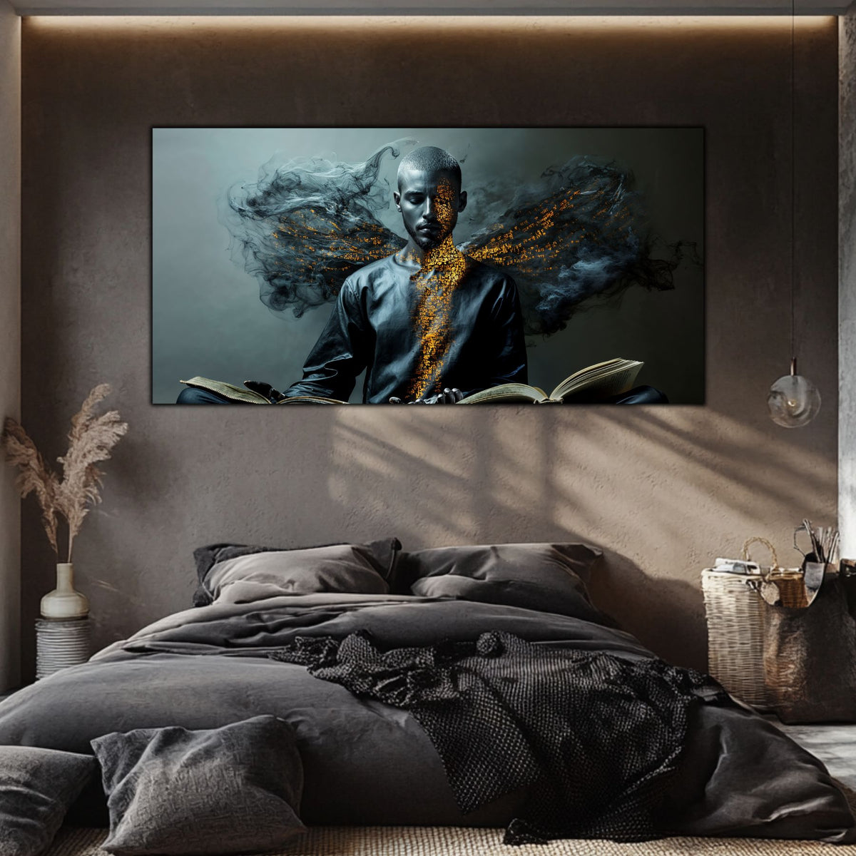 Tablou pentru living – Script of Smoke | Sacred Stillness