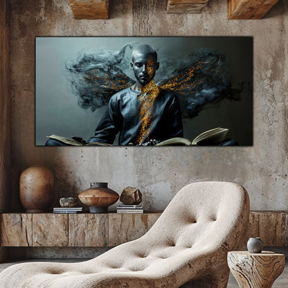 Tablou pentru living – Script of Smoke | Sacred Stillness