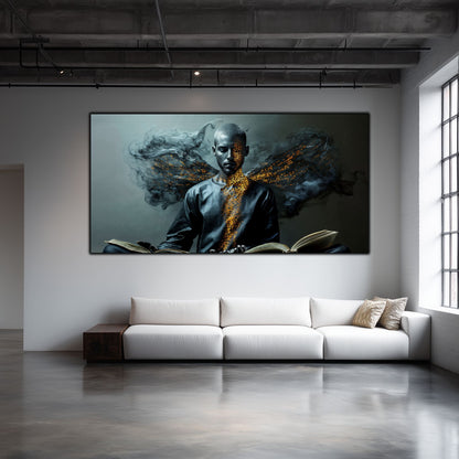 Tablou pentru living – Script of Smoke | Sacred Stillness