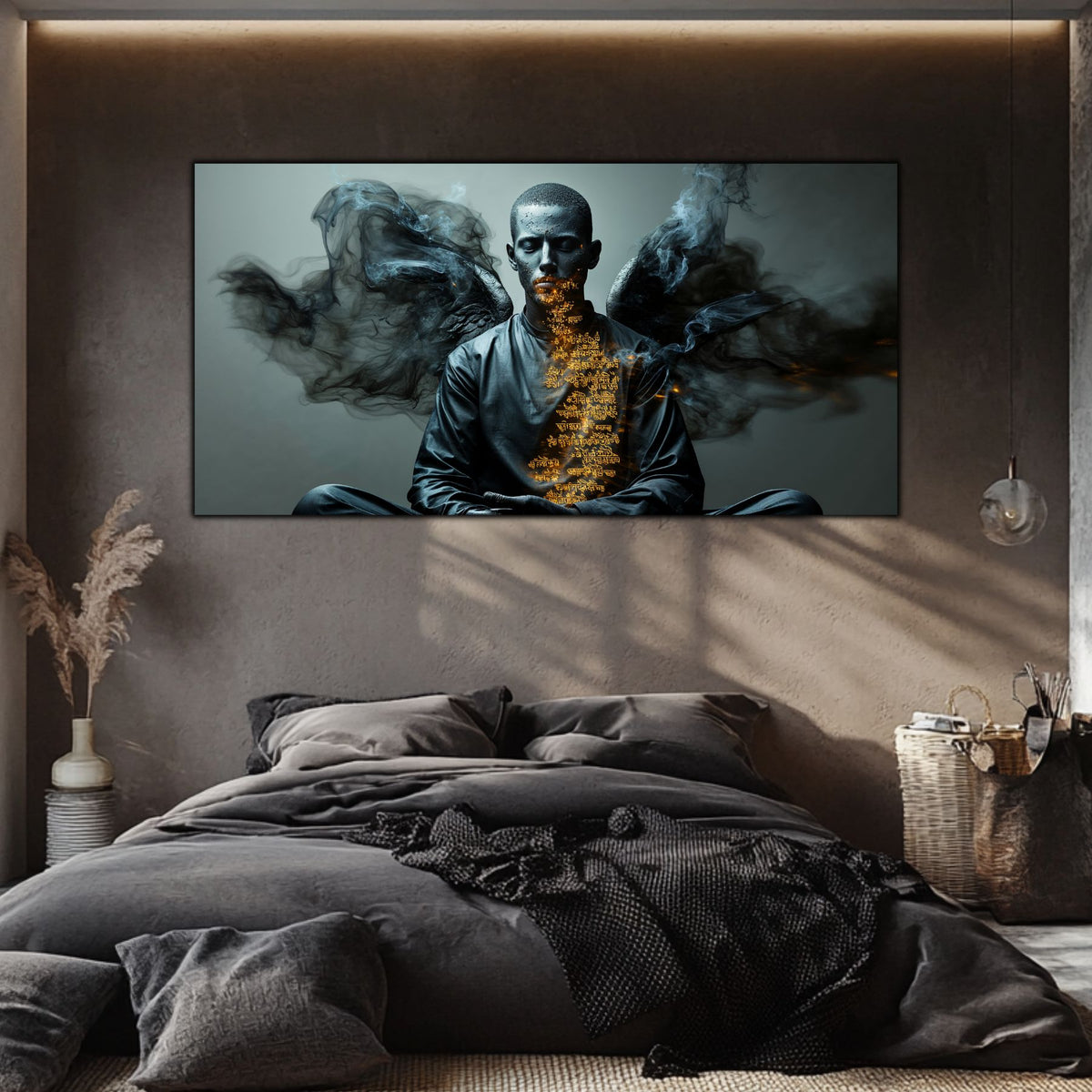 Tablou pentru living – The Burning Text | Sacred Stillness