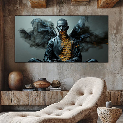 Tablou pentru living – The Burning Text | Sacred Stillness
